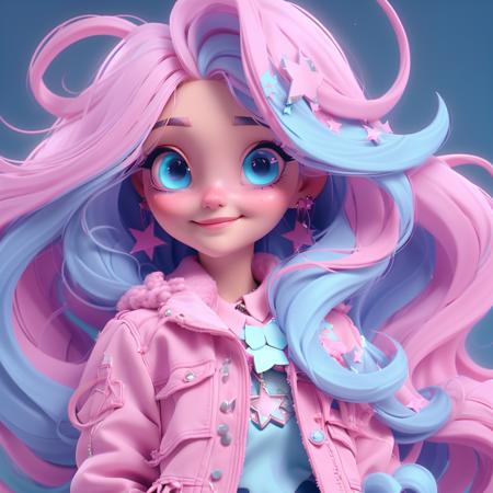 03766-1906238670-1girl, long hair,  blue eyes, earrings, jewelry, solo, skirt, looking at viewer,  PINK hair, smile, very long hair,star hair orn.png